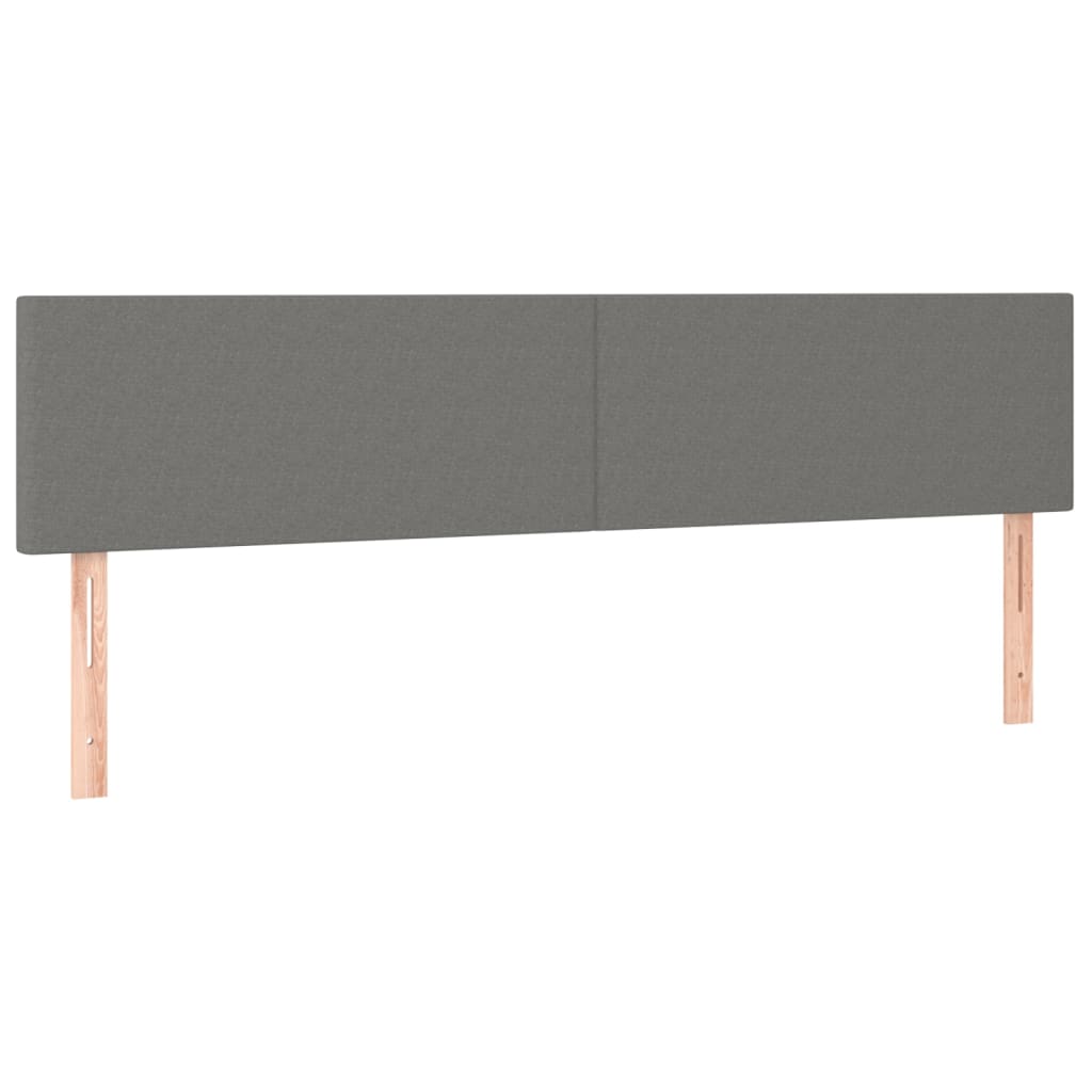 Letto a Molle Materasso e LED Grigio Scuro 180x200cm in Tessuto - homemem39