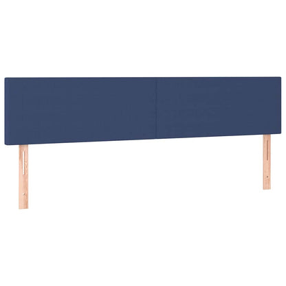 Letto a Molle con Materasso e LED Blu 180x200 cm in Tessuto