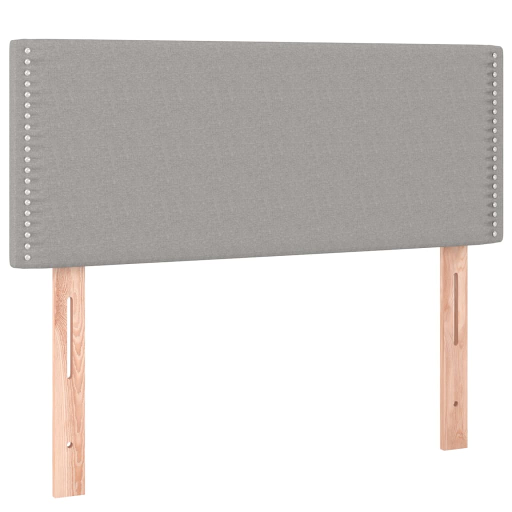 Letto a Molle Materasso e LED Grigio Chiaro 90x190 cm Tessuto - homemem39