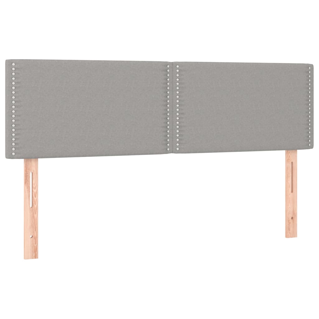 Letto a Molle Materasso e LED Grigio Chiaro 140x190 cm Tessuto | homemem39