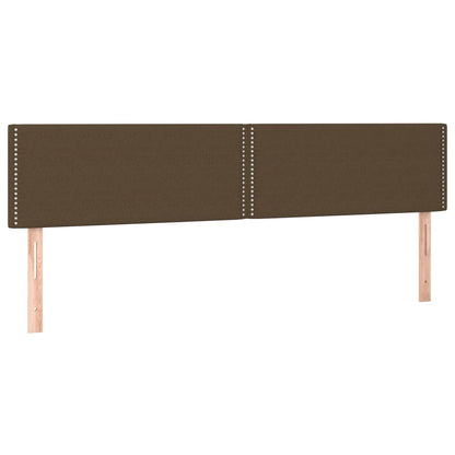 Letto a Molle Materasso e LED MarroneScuro 180x200cm in Tessuto | homemem39