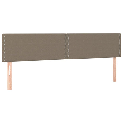 Letto a Molle con Materasso e LED Tortora 180x200 cm in Tessuto
