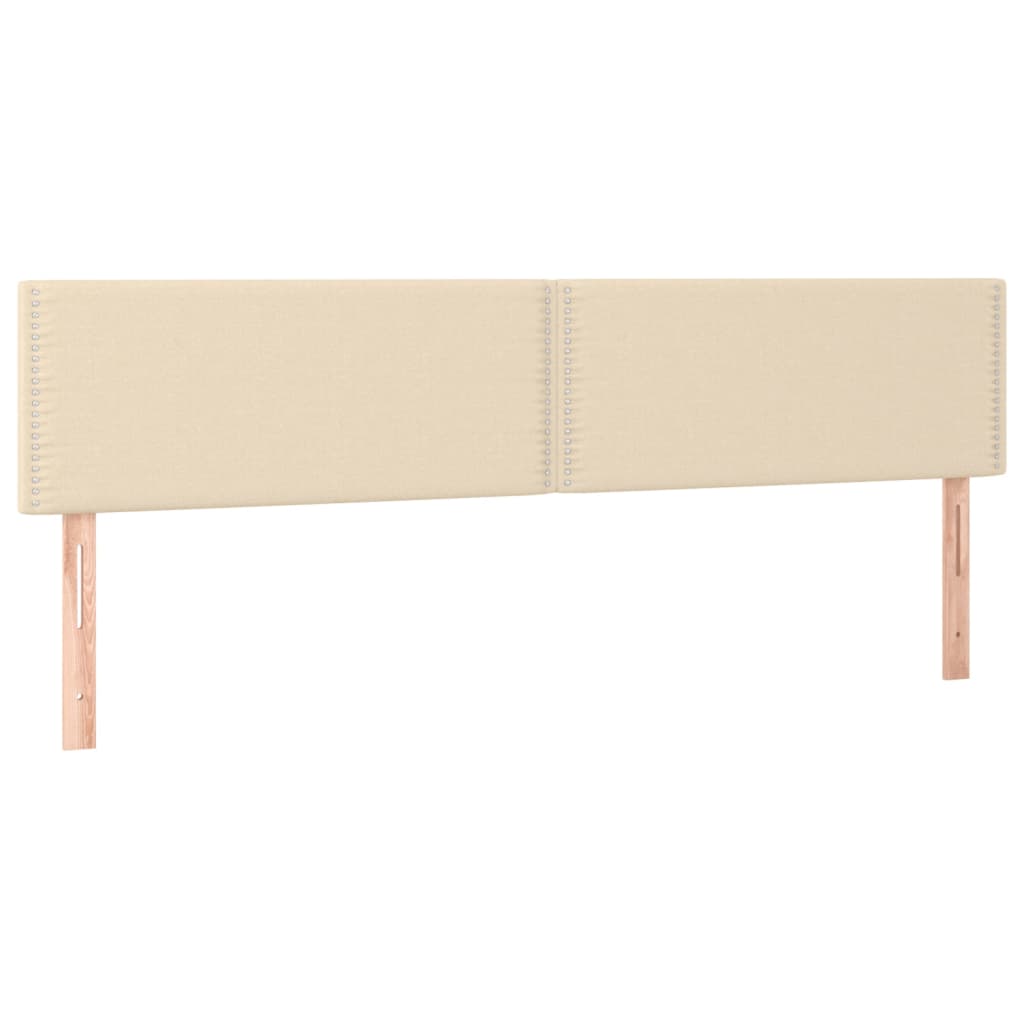 Letto a Molle con Materasso e LED Crema 180x200 cm in Tessuto