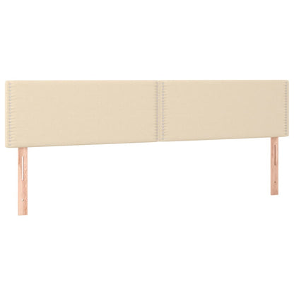 Letto a Molle con Materasso e LED Crema 180x200 cm in Tessuto