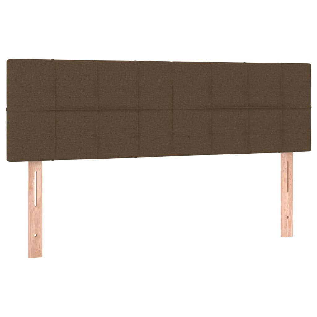 Letto a Molle Materasso e LED MarroneScuro 140x190cm in Tessuto | homemem39