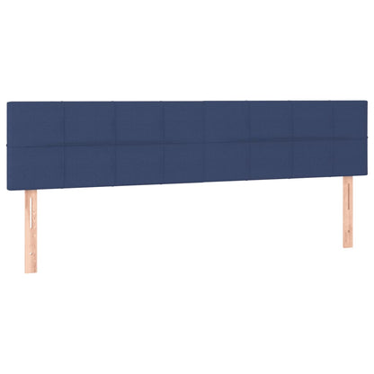 Letto a Molle Materasso e LED Blu 200x200cm in Tessuto - homemem39