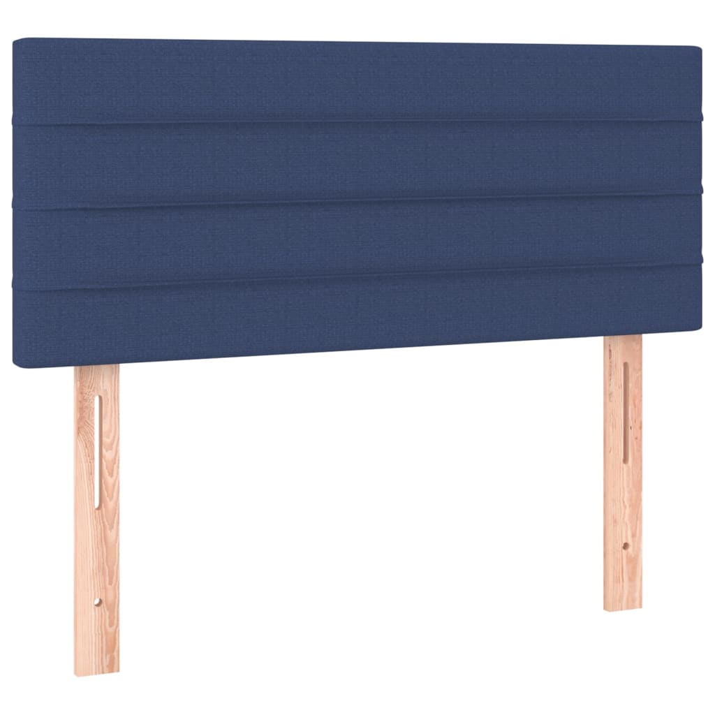 Letto a Molle con Materasso e LED Blu 80x200 cm in Tessuto | homemem39