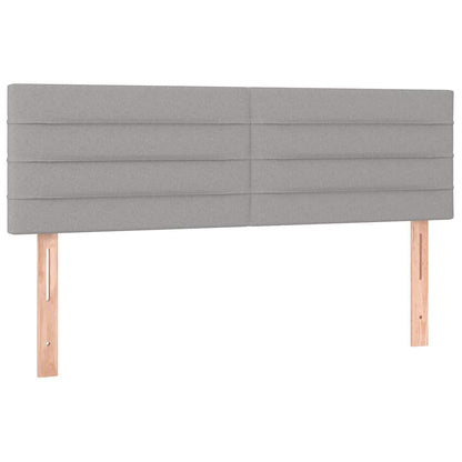 Letto a Molle Materasso e LED Grigio Chiaro 140x200 cm Tessuto