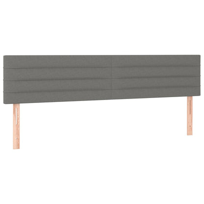 Letto a Molle Materasso e LED Grigio Scuro 180x200cm in Tessuto - homemem39