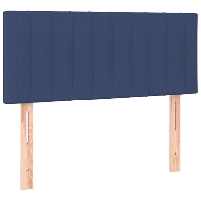 Letto a Molle con Materasso e LED Blu 100x200cm in Tessuto