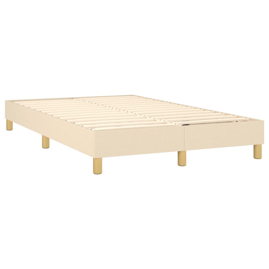 Letto a Molle con Materasso e LED Crema 120x200cm in Tessuto - homemem39