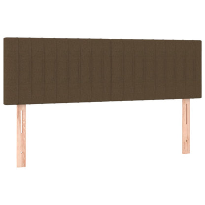 Letto a Molle Materasso e LED MarroneScuro 140x190cm in Tessuto | homemem39