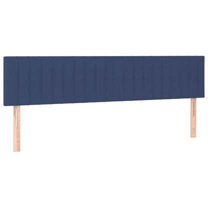 Letto a Molle con Materasso e LED Blu 180x200 cm in Tessuto