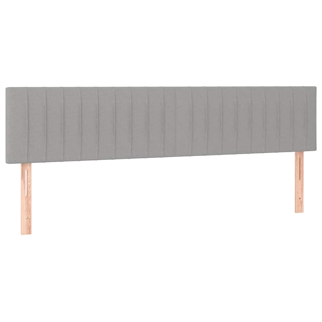 Letto a Molle Materasso e LED Grigio Chiaro 200x200 cm Tessuto