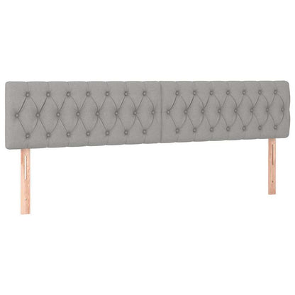Letto a Molle Materasso e LED Grigio Chiaro 200x200 cm Tessuto