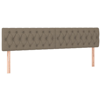 Letto a Molle Materasso e LED tortora 200x200cm in Tessuto