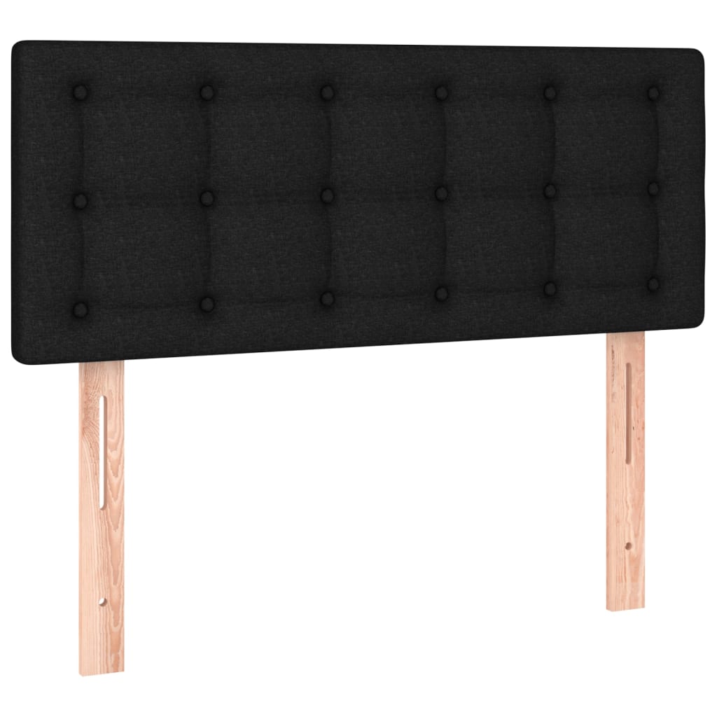 Letto a Molle con Materasso e LED Nero 90x190 cm in Tessuto - homemem39