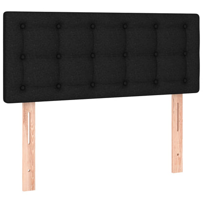 Letto a Molle con Materasso e LED Nero 90x190 cm in Tessuto - homemem39