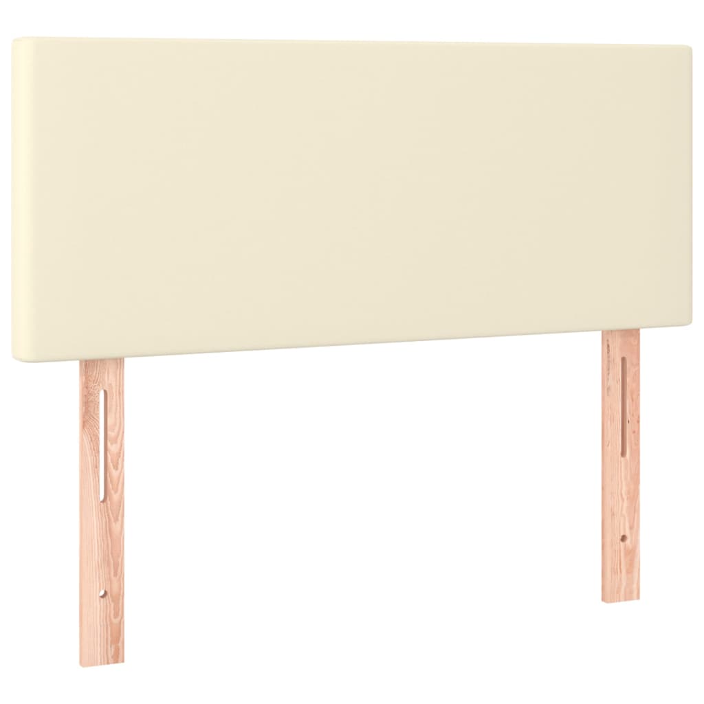 Giroletto a Molle con Materasso e LED Crema 80x200cm Similpelle | homemem39