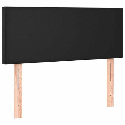 Giroletto a Molle con Materasso e LED Nero 90x190 cm Similpelle