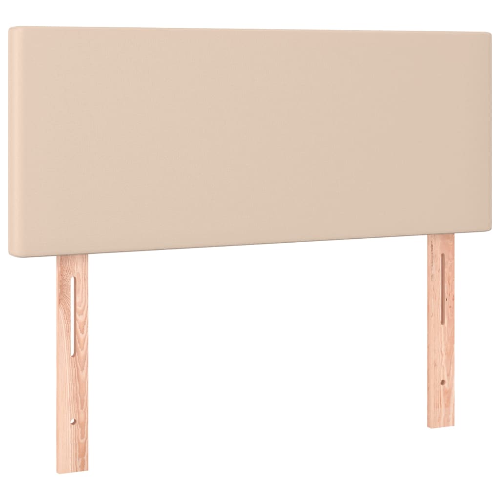Giroletto Molle Materasso e LED Cappuccino 90x200 cm Similpelle