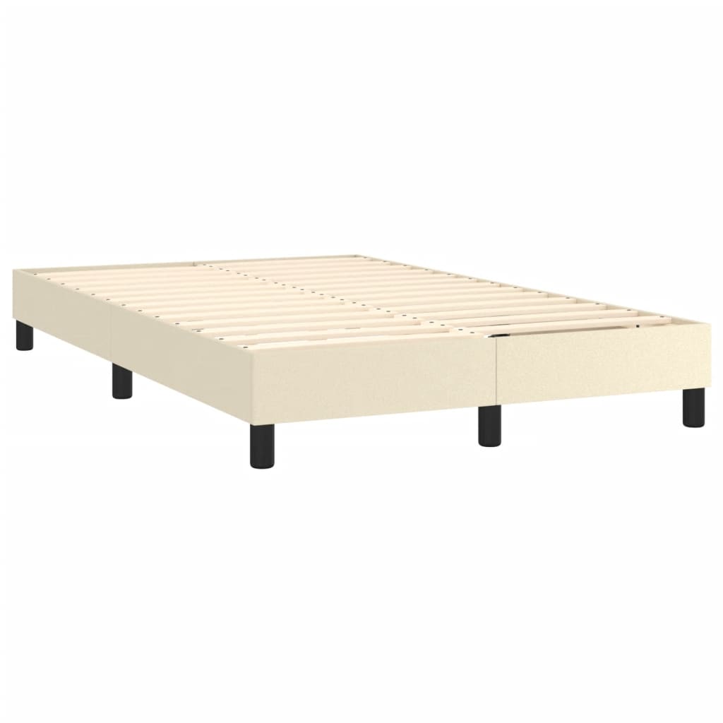 Giroletto Molle con Materasso e LED Crema 120x200cm Similpelle | homemem39