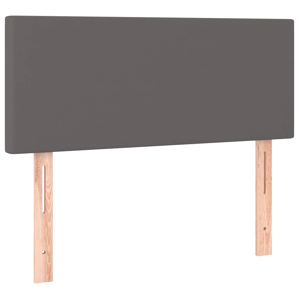Giroletto Molle con Materasso e LED Grigio 120x200cm Similpelle