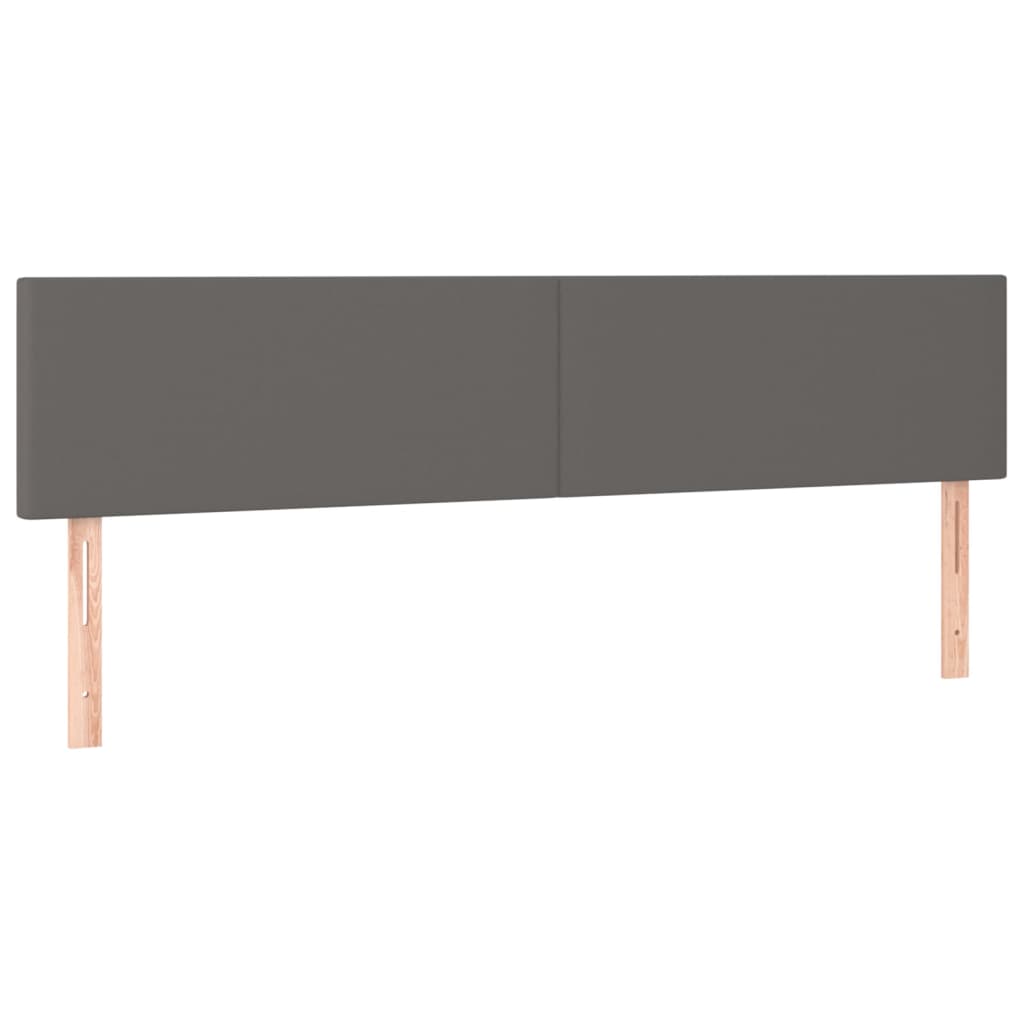 Giroletto Molle con Materasso e LED Grigio 200x200cm Similpelle