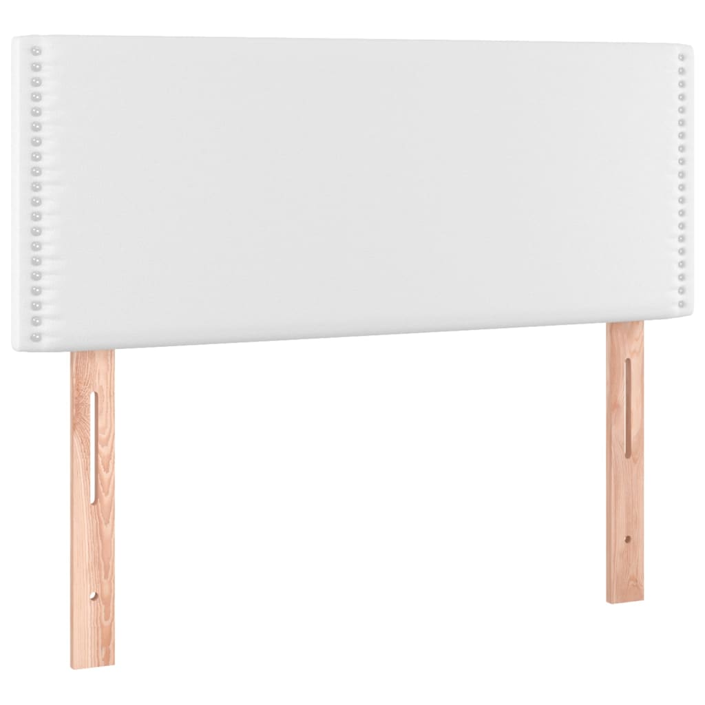 Giroletto Molle con Materasso e LED Bianco 100x200cm Similpelle