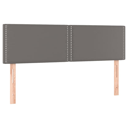 Giroletto Molle con Materasso e LED Grigio 140x200cm Similpelle