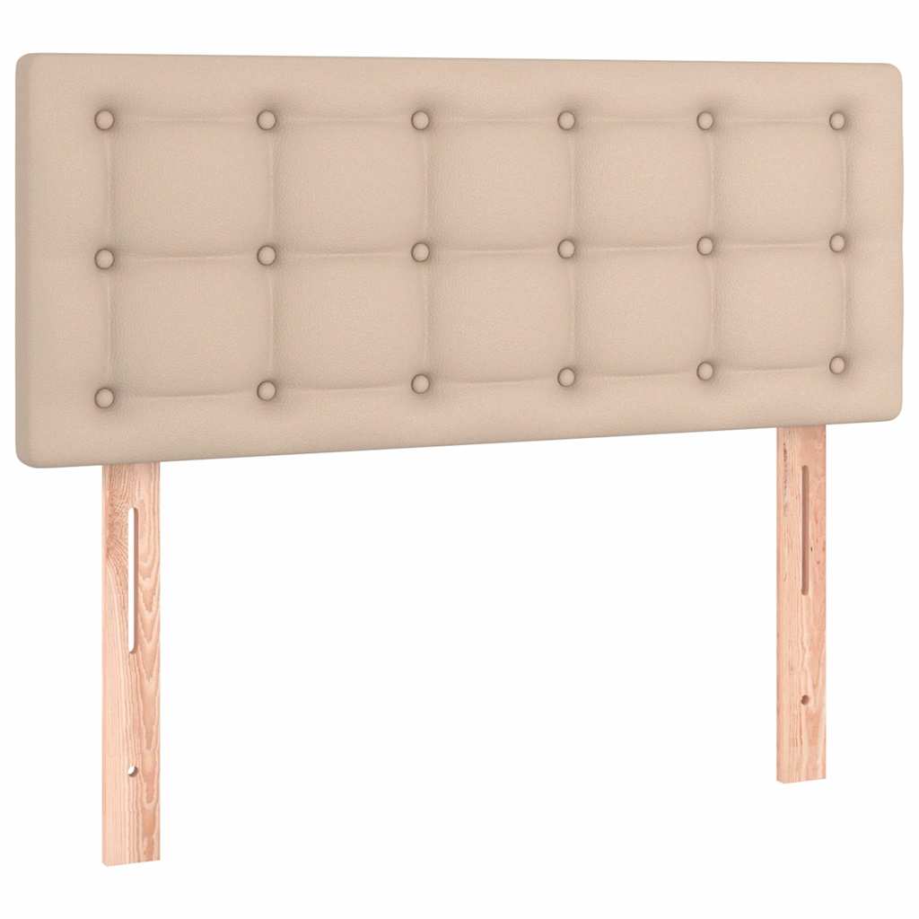 Giroletto Molle Materasso e LED Cappuccino 100x200cm Similpelle