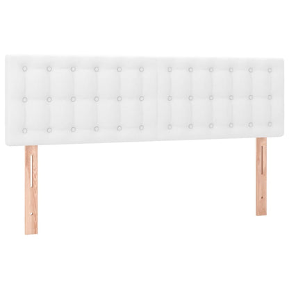 Giroletto Molle con Materasso e LED Bianco 140x190cm Similpelle