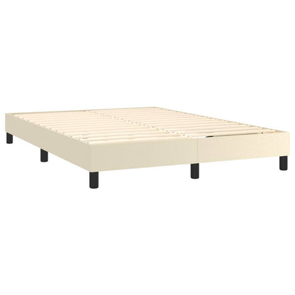 Giroletto a Molle con Materasso e LED Crema 140x200 cm | homemem39
