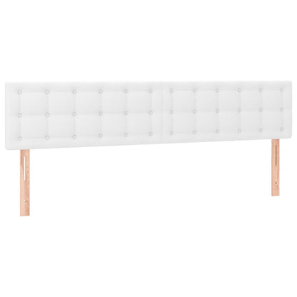Giroletto Molle con Materasso e LED Bianco 180x200cm Similpelle