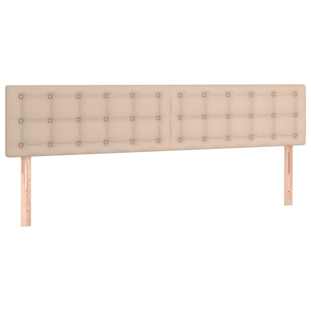 Giroletto Molle Materasso e LED Cappuccino 200x200cm Similpelle | homemem39