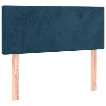 Letto a Molle con Materasso e LED Blu Scuro 120x200cm