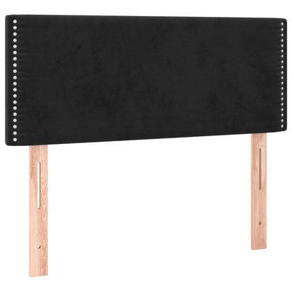 Letto a Molle con Materasso e LED Nero 90x190 cm in Velluto