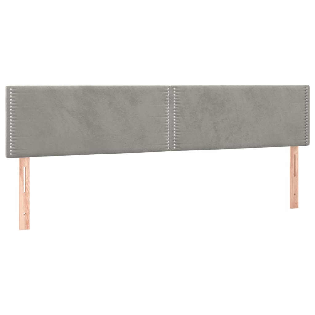 Letto a Molle con Materasso e LED Grigio Chiaro 200x200 cm Velluto