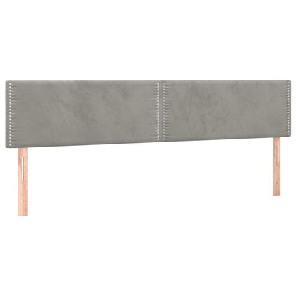 Letto a Molle con Materasso e LED Grigio Chiaro 200x200 cm Velluto