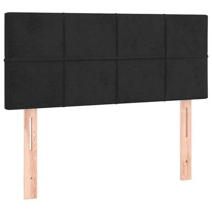 Letto a Molle con Materasso e LED Nero 80x200 cm in Velluto