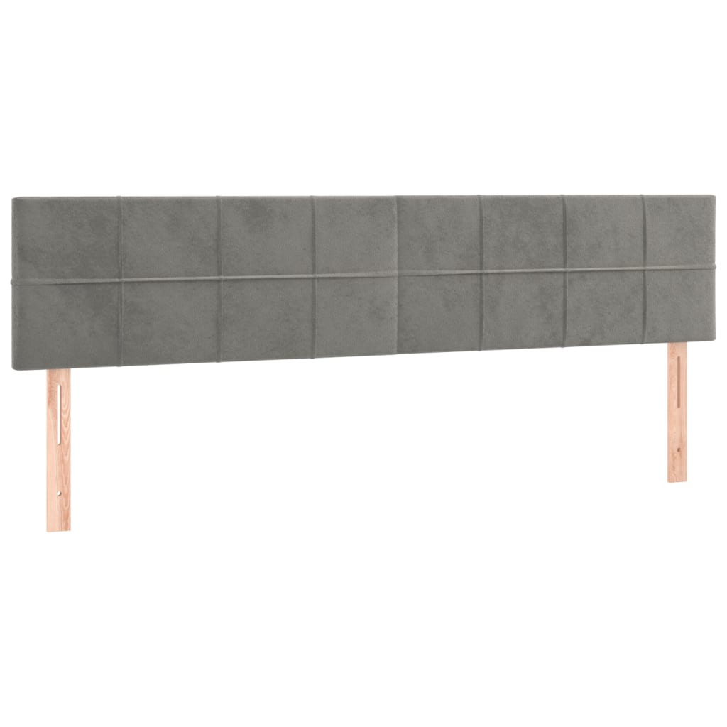 Letto a Molle con Materasso e LED Grigio Chiaro 180x200 cm Velluto - homemem39