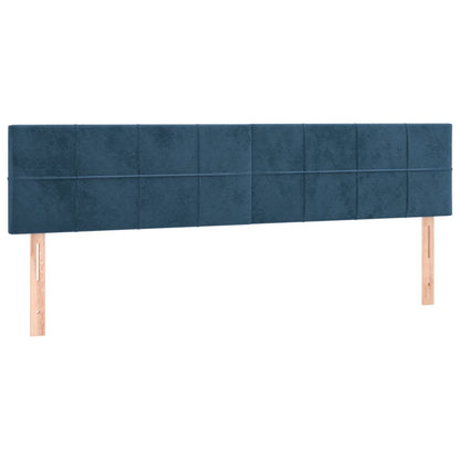 Letto a Molle con Materasso e LED Blu Scuro 180x200 cm - homemem39