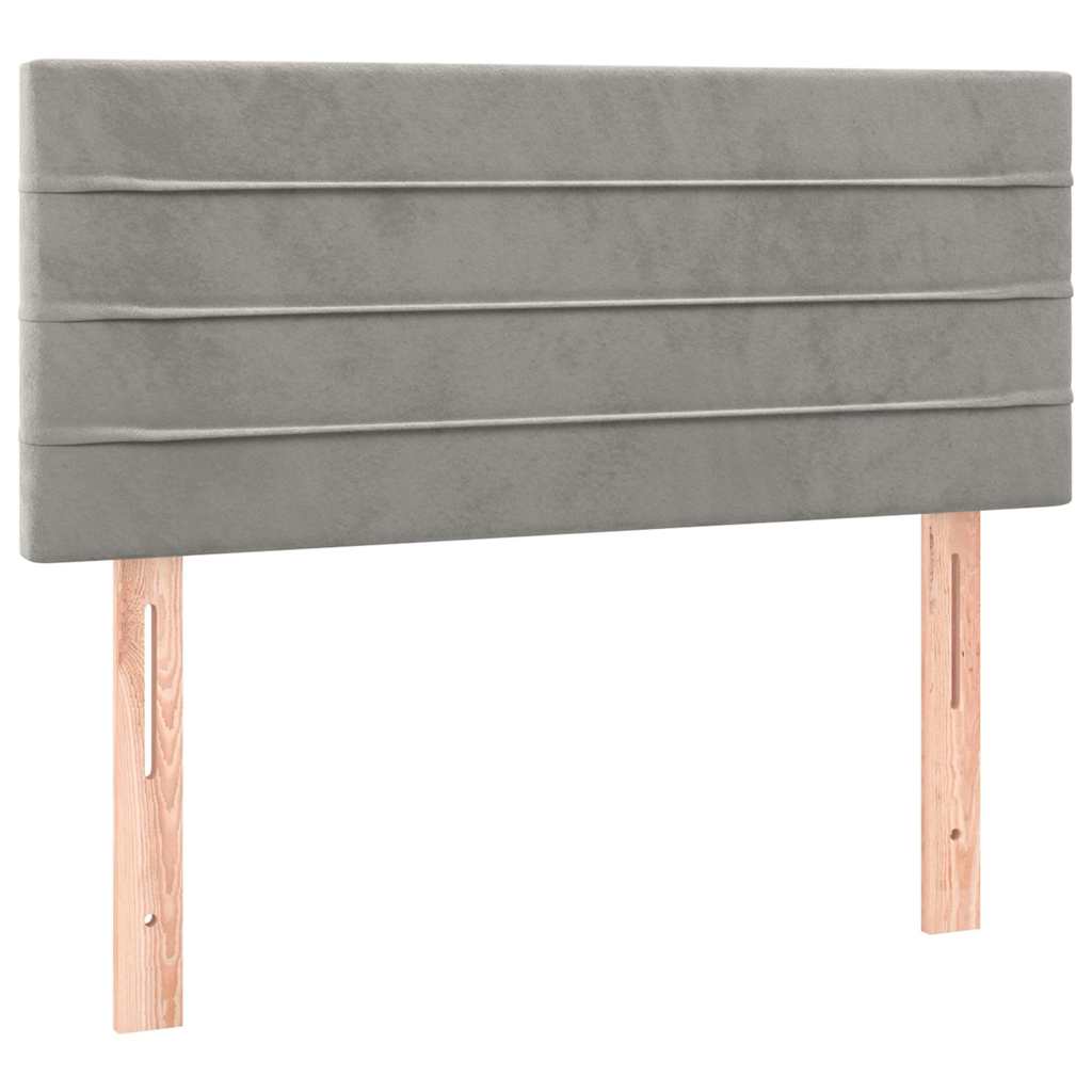 Letto a Molle con Materasso e LED Grigio Chiaro 80x200 cm