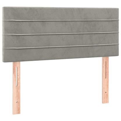 Letto a Molle con Materasso e LED Grigio Chiaro 80x200 cm