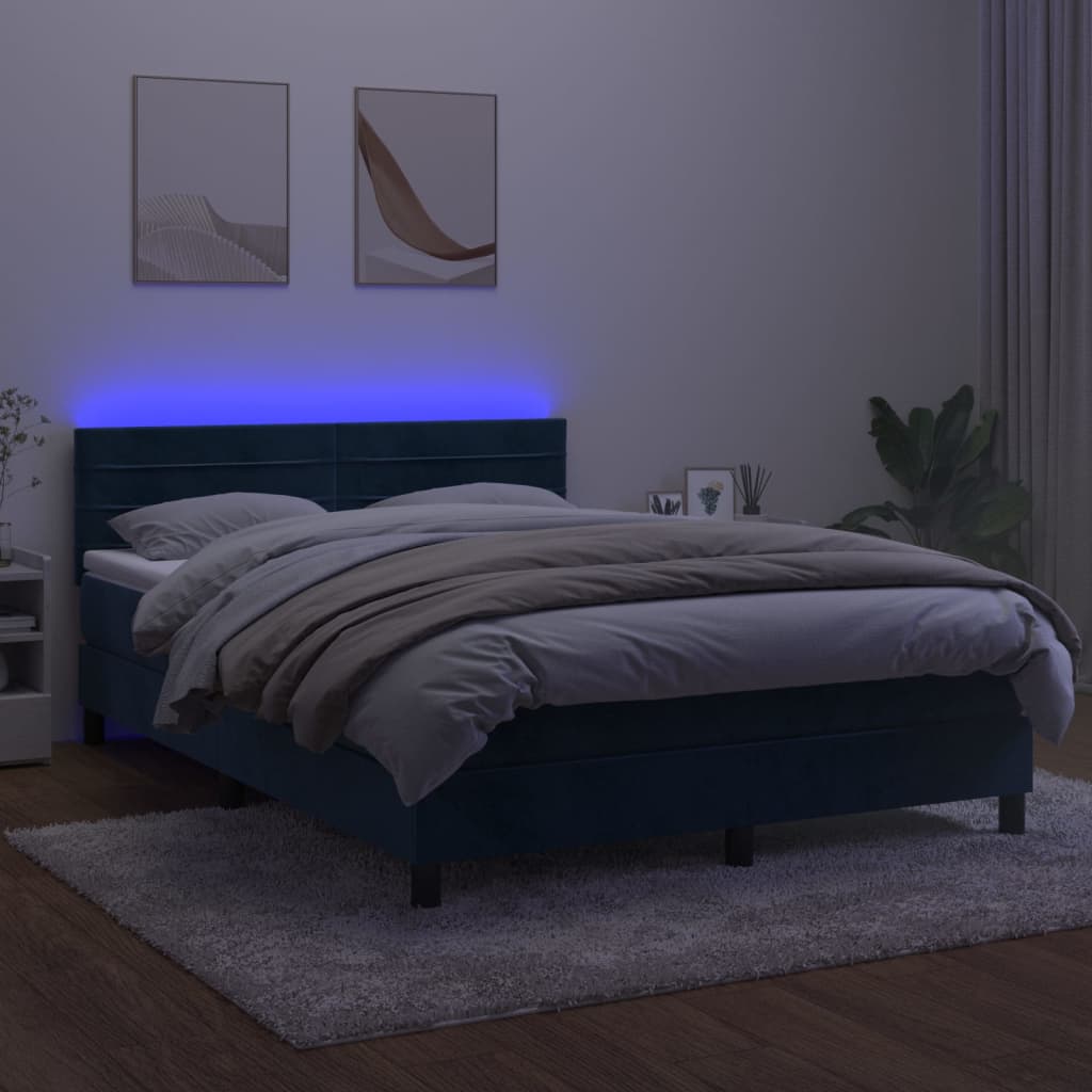 Federbett mit Matratze und dunkelblauer LED 140x190 cm