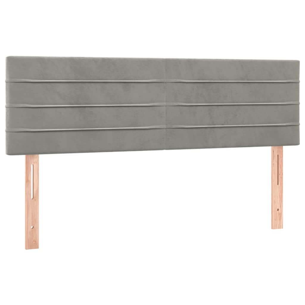 Letto a Molle con Materasso e LED Grigio Chiaro 140x200 cm