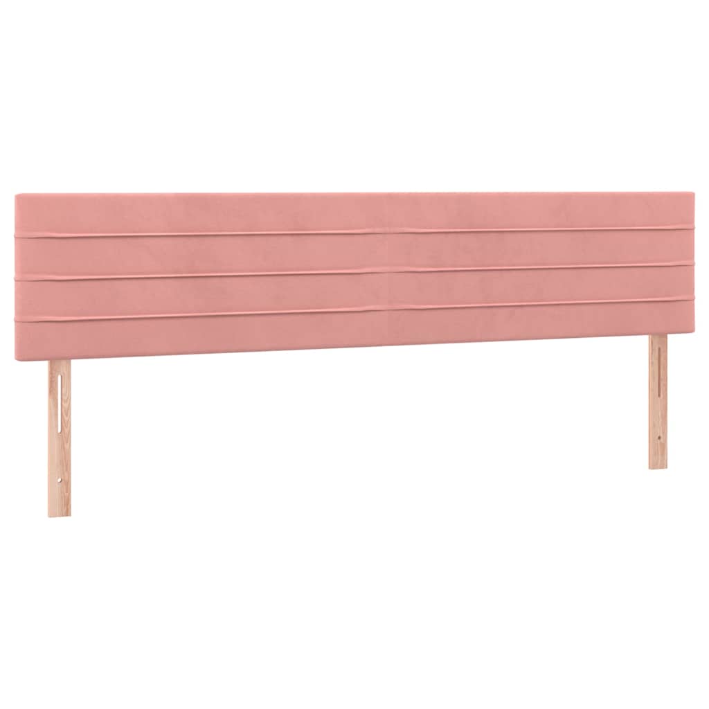 Letto a Molle con Materasso e LED Rosa 180x200 cm in Velluto