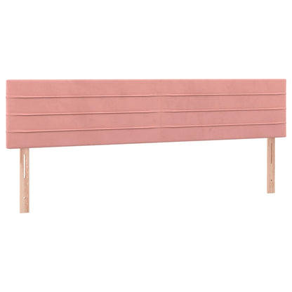 Letto a Molle con Materasso e LED Rosa 200x200 cm in Velluto