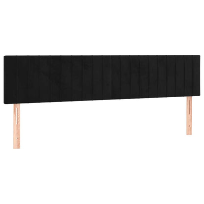 Letto a Molle con Materasso e LED Nero 200x200 cm in Velluto