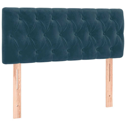 Letto a Molle con Materasso e LED Blu Scuro 120x200cm